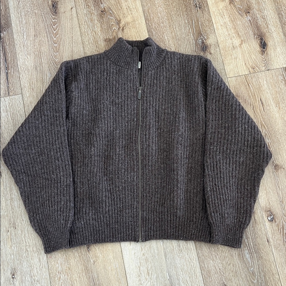 Vintage LL Bean USA Cardigan Wool/Alpaca Sweater size Men’s Large